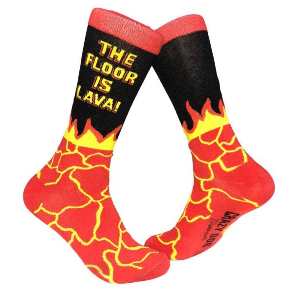 Mens The Floor Is Lava Socks Funny Joke Perfect Gift
