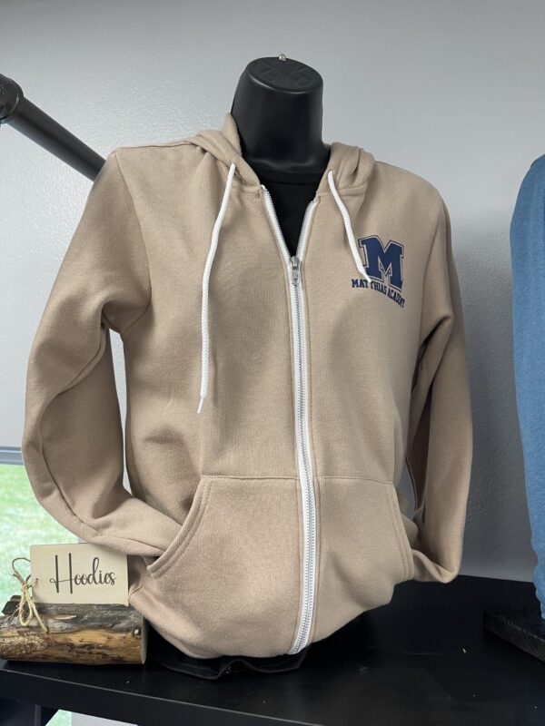 Zippered Matthias Academy Hoodie TAN