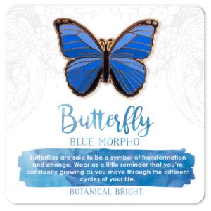 Blue Butterfly Enamel Pin